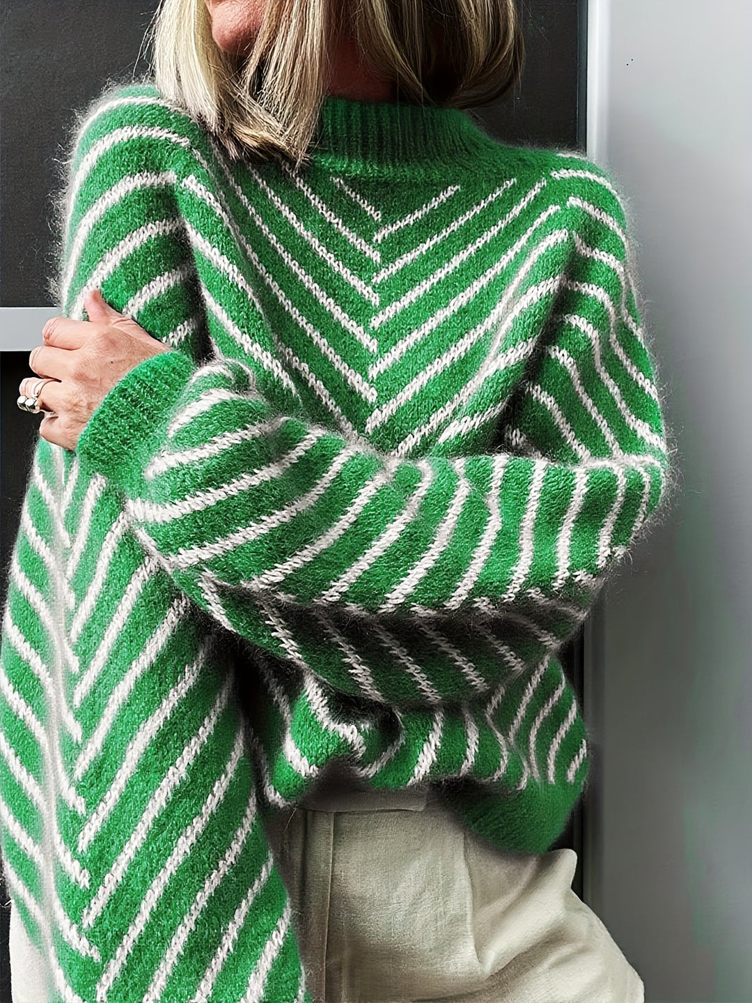 Klarysa – Alkalmi Hosszú Ujjú Kötött Pulóver