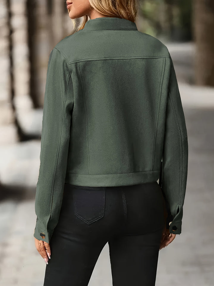 Slavica - Vintage Hosszú Ujjú Kabát Elülső Gombokkal