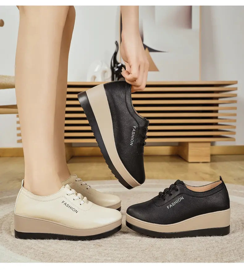 Saturnina - Vastag Talpú Bőrcipő