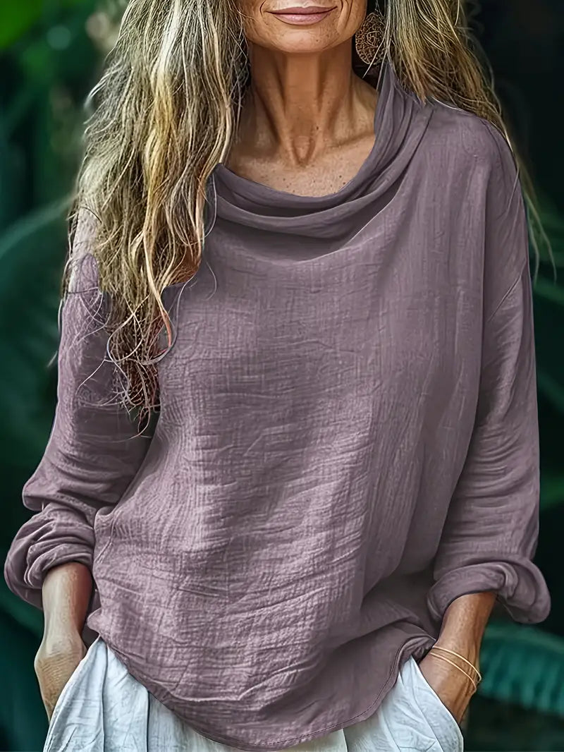 Hellen - Elegáns Hosszú Ujjú Blúz