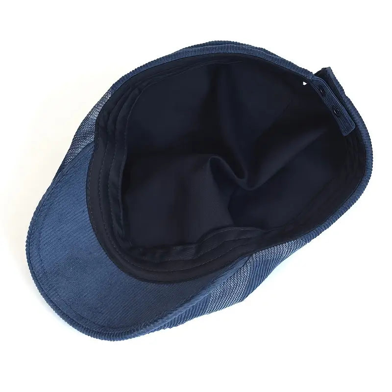 Enriko - Vintage Kockás Pamut Beret Sapka