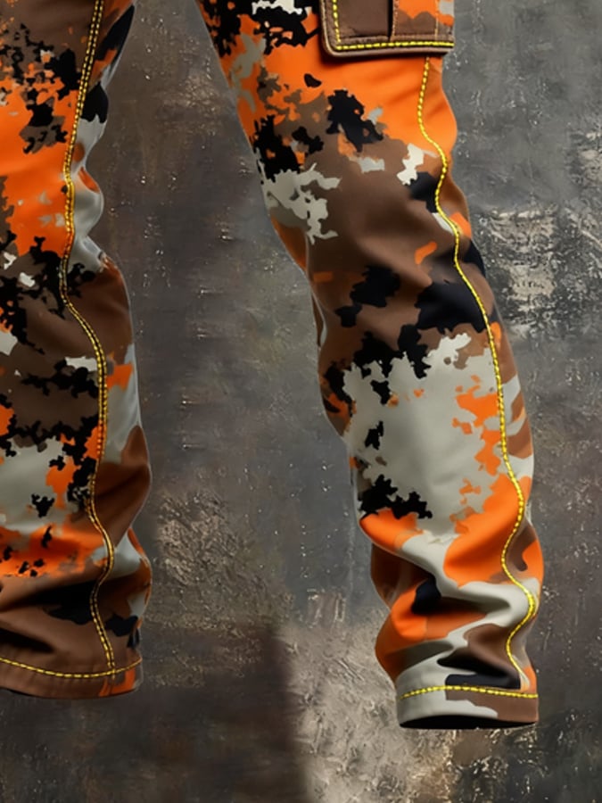 Bethell – Vintage Álcázás Többzsebű Nadrág