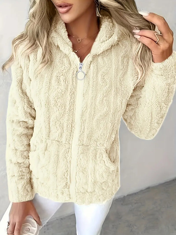 Ganka - Hosszú Ujjú Kapucnis Cipzár Pulóver