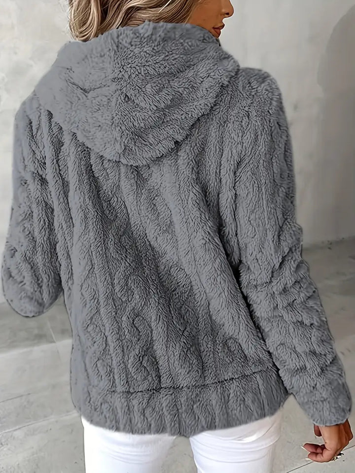 Ganka - Hosszú Ujjú Kapucnis Cipzár Pulóver