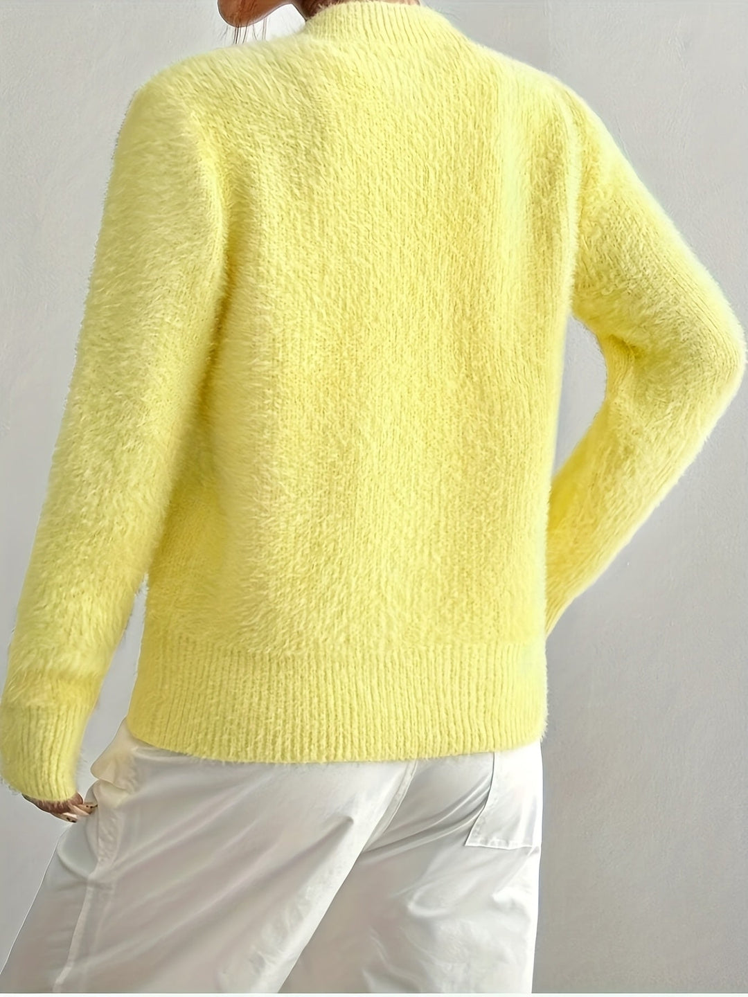 Smelissa – Szív Gombos Hosszú Ujjú Kötött Kardigán