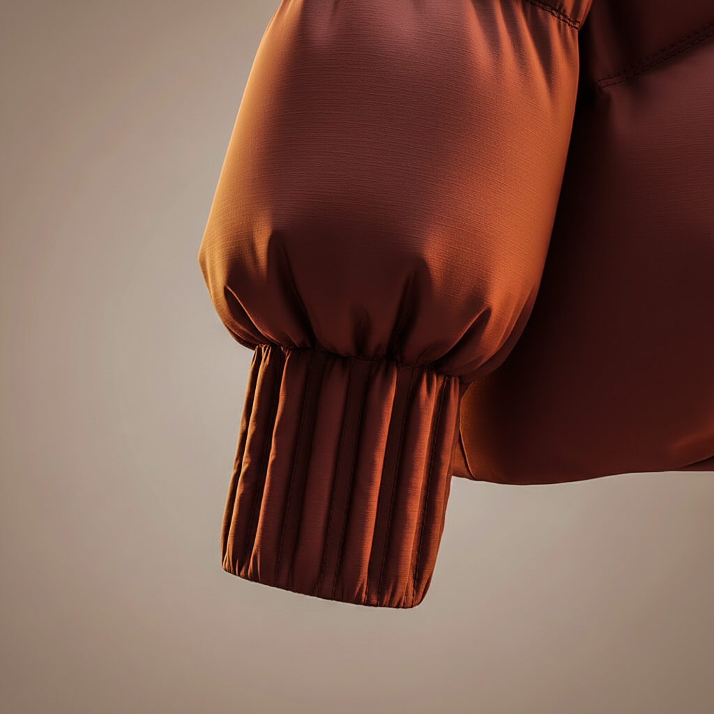 Enina - Stílusos Pamutkabát Szőrme Gallérral