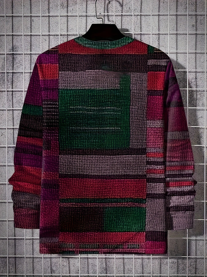 Calvin - Hosszú Ujjú Póló Blokkos Mintával