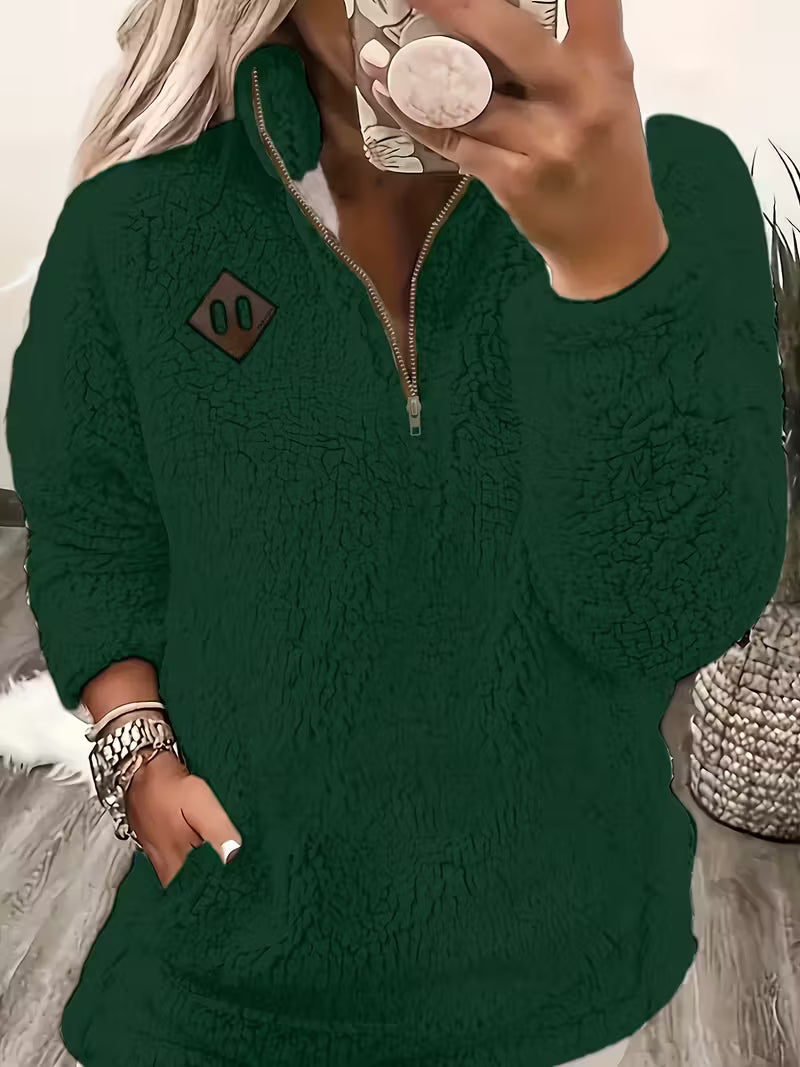 Humera - Elegáns Hosszú Ujjú Cipzáras Kabát