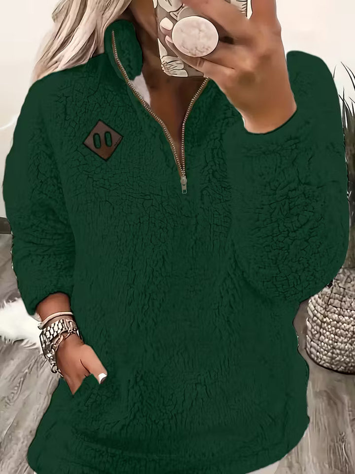 Humera - Elegáns Hosszú Ujjú Cipzáras Kabát