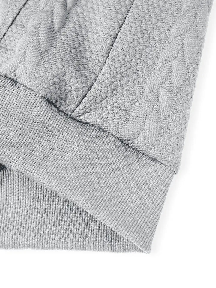 Justus - Hosszú Ujjú Kapucnis Kötött Pulóver