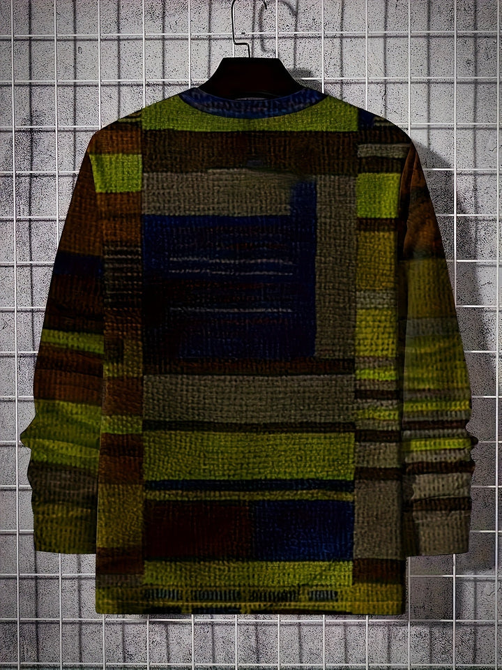 Calvin - Hosszú Ujjú Póló Blokkos Mintával