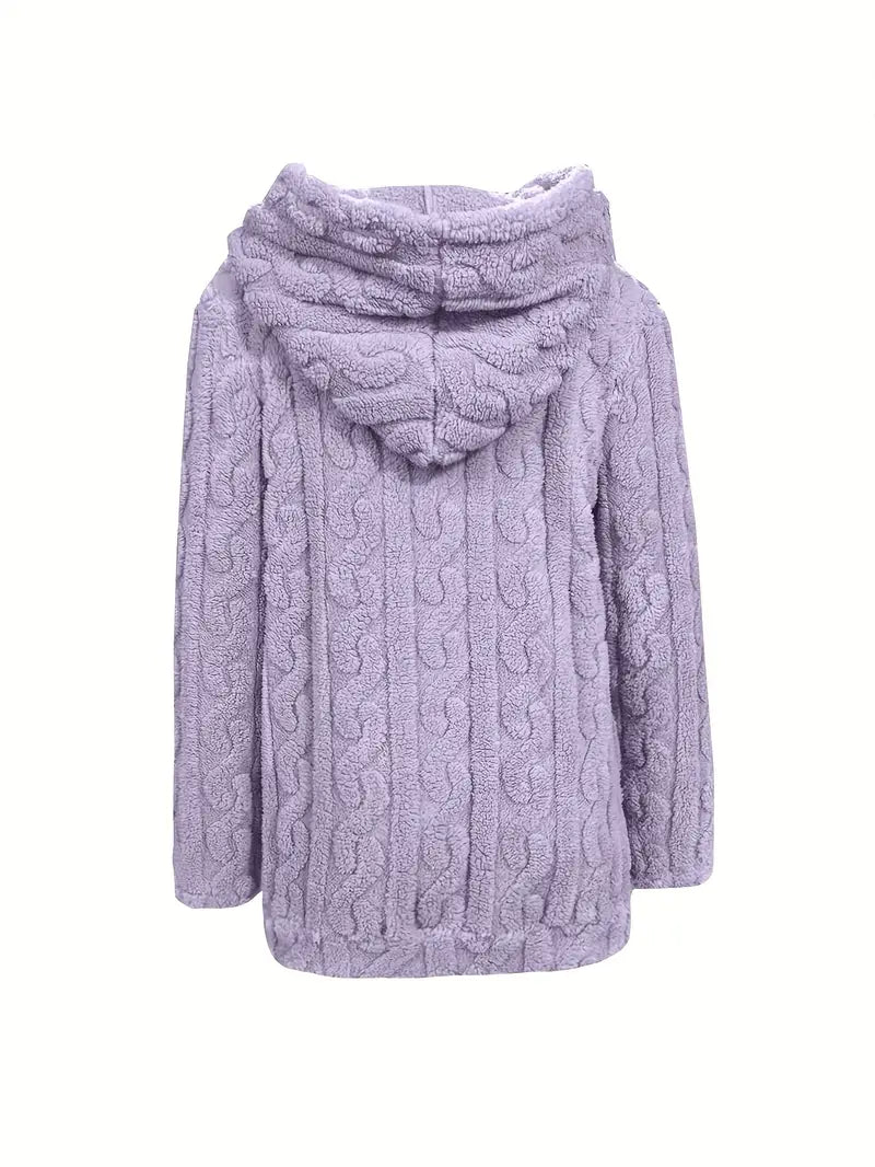 Ganka - Hosszú Ujjú Kapucnis Cipzár Pulóver