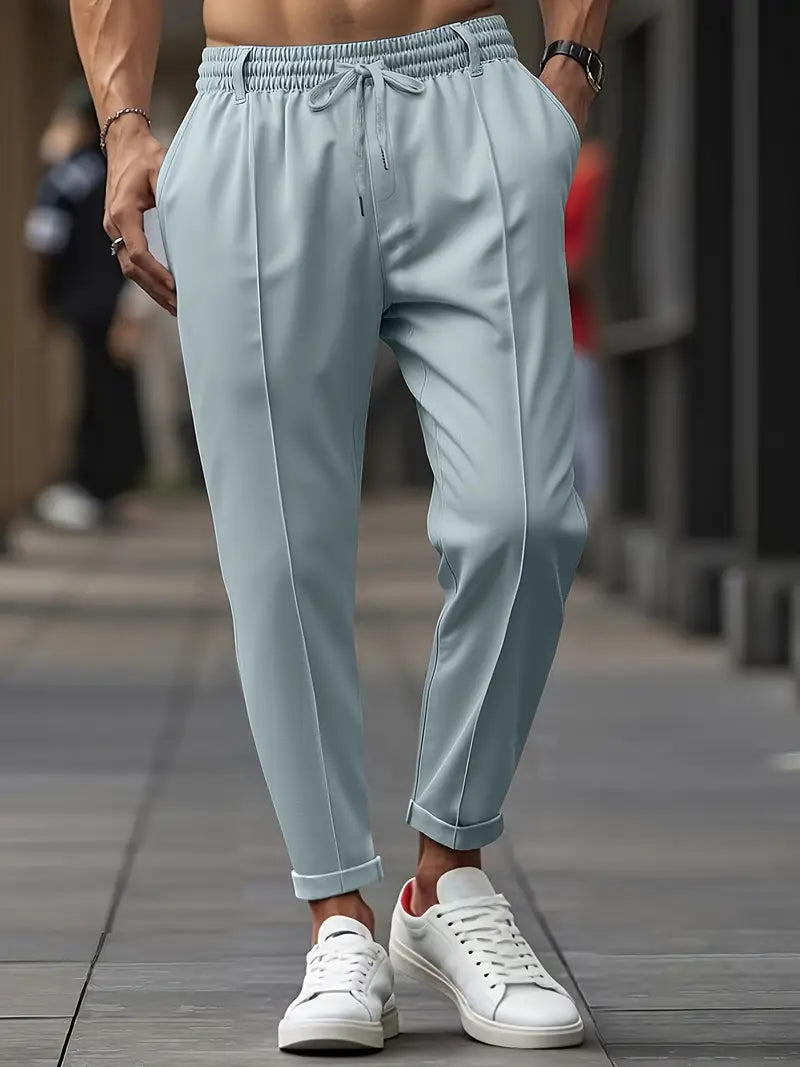 Crawford - Alkalmi Karcsúsított Nadrág Rugalmas Derékrésszel