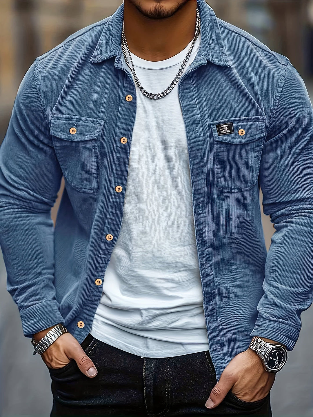 Felipe - Alkalmi Kordbársony Gombos Ing