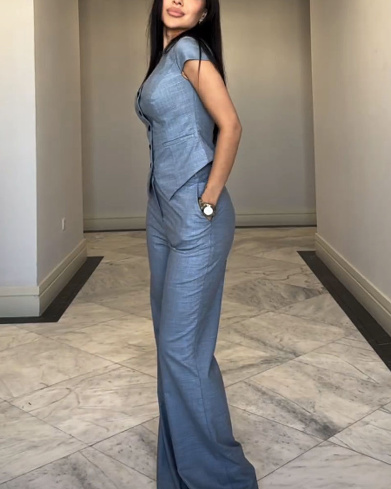 Nizhoni - Lenvászon Blúz és Nadrág Szett