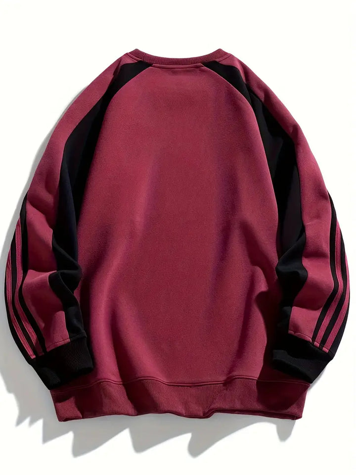 Maddox - Csíkos Ujjas, Kerek Nyakú Pulóver