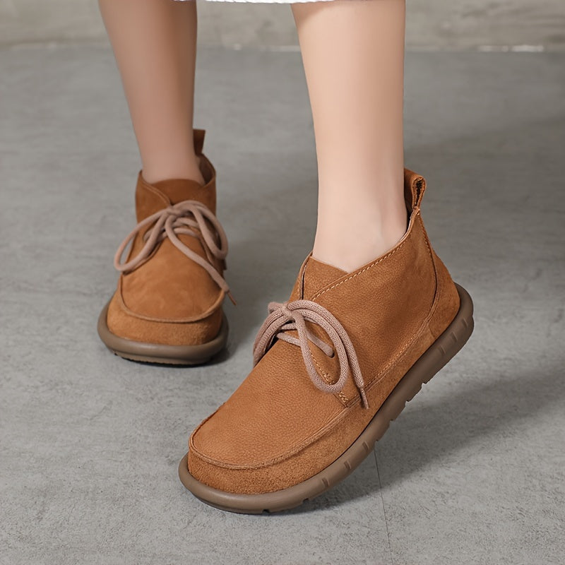 Lirinda - Bőr Bokacsizma Csipkés Felkötéssel