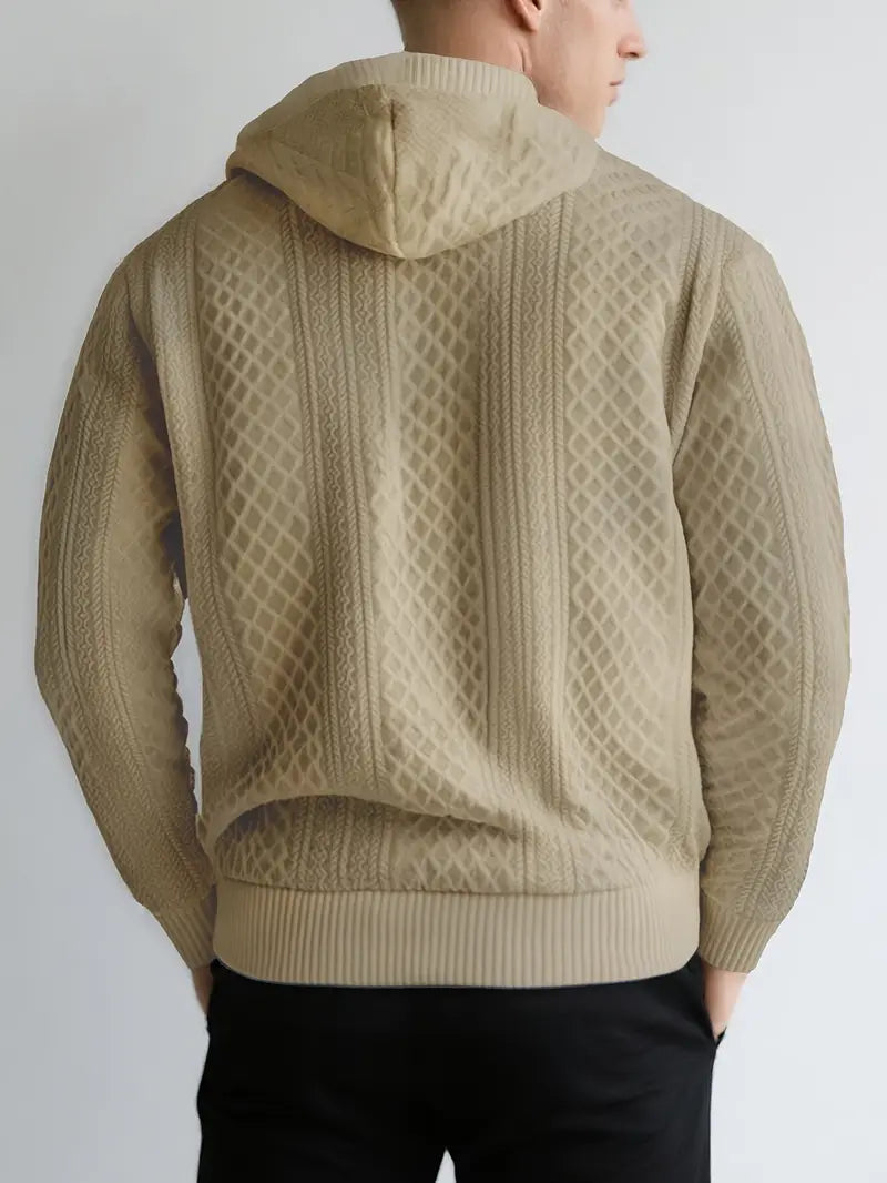 Karah - Hosszú Ujjú Kötött Kapucnis Pulóver