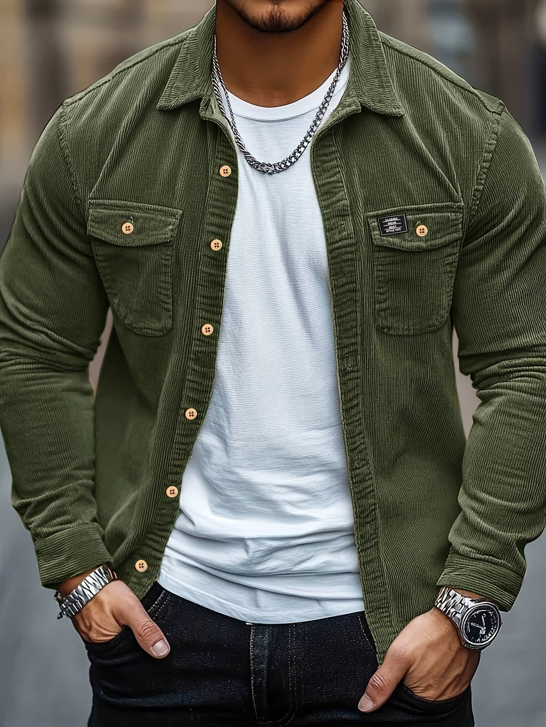 Felipe - Alkalmi Kordbársony Gombos Ing