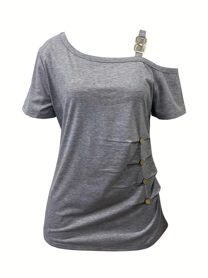 Ianthe - Stílusos Rövid Ujjú Póló