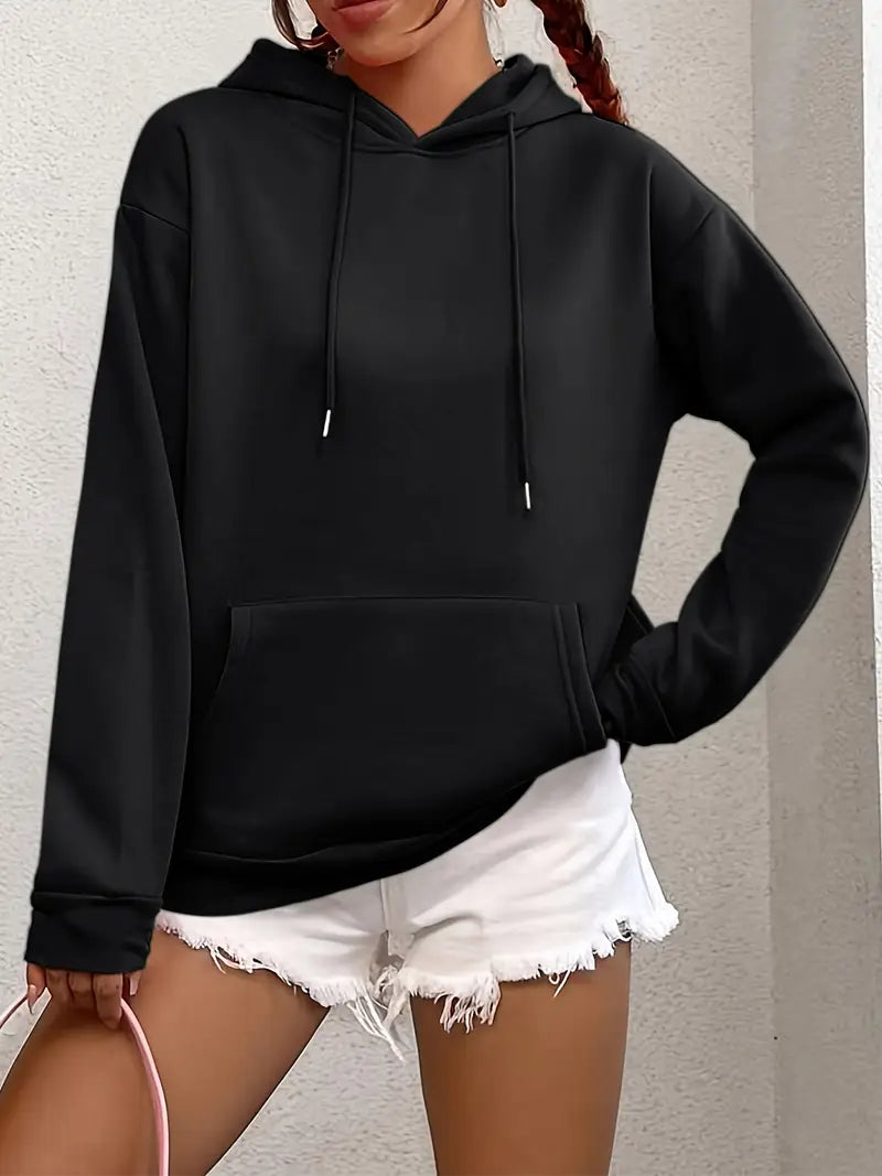 Vanora - Hosszú Ujjú Kapucnis Pulóver Zsebekkel