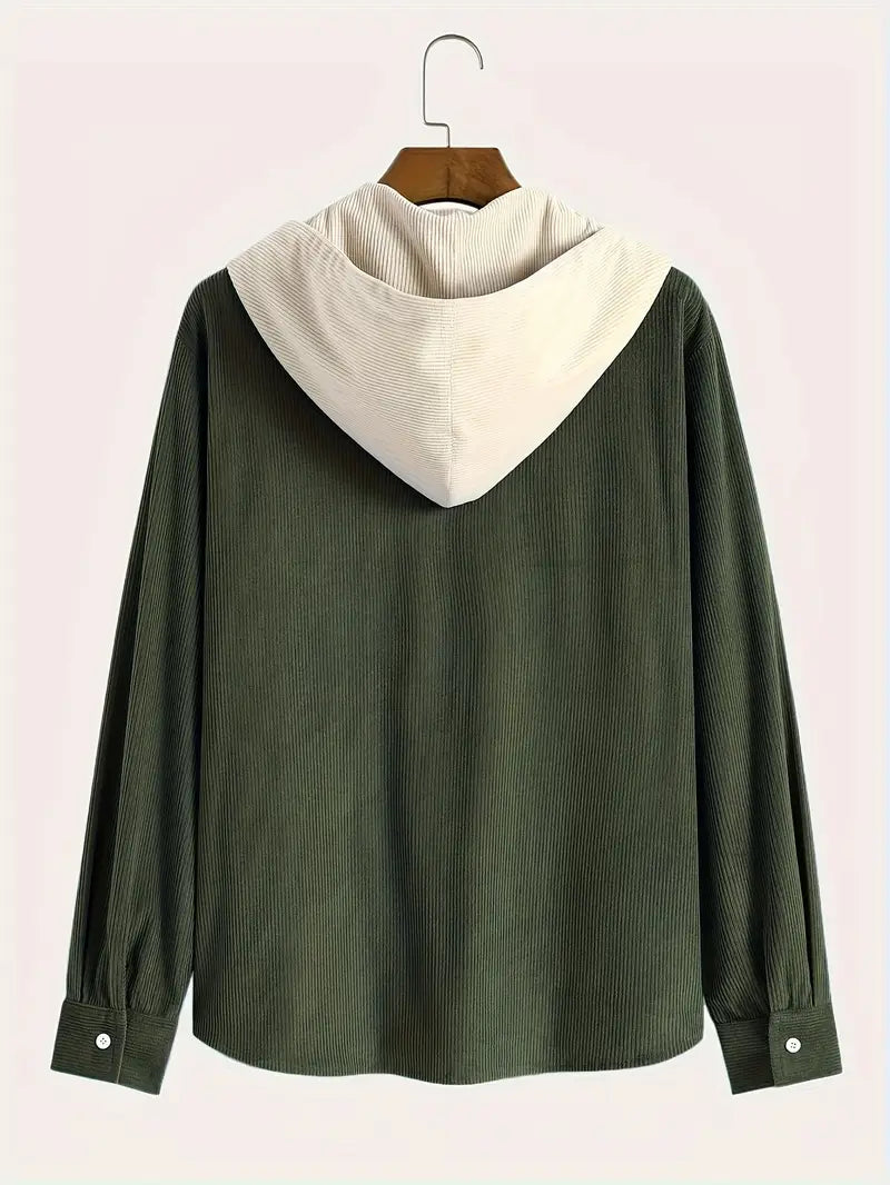 Costas - Kordbársony Textúrájú Kapucnis Pulóver