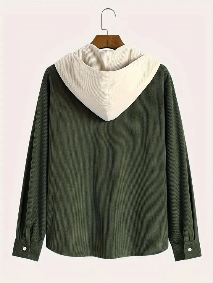 Costas - Kordbársony Textúrájú Kapucnis Pulóver