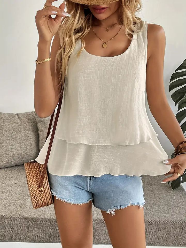 Cressida - Viszkóz Keverékből Készült, Fodros Póló