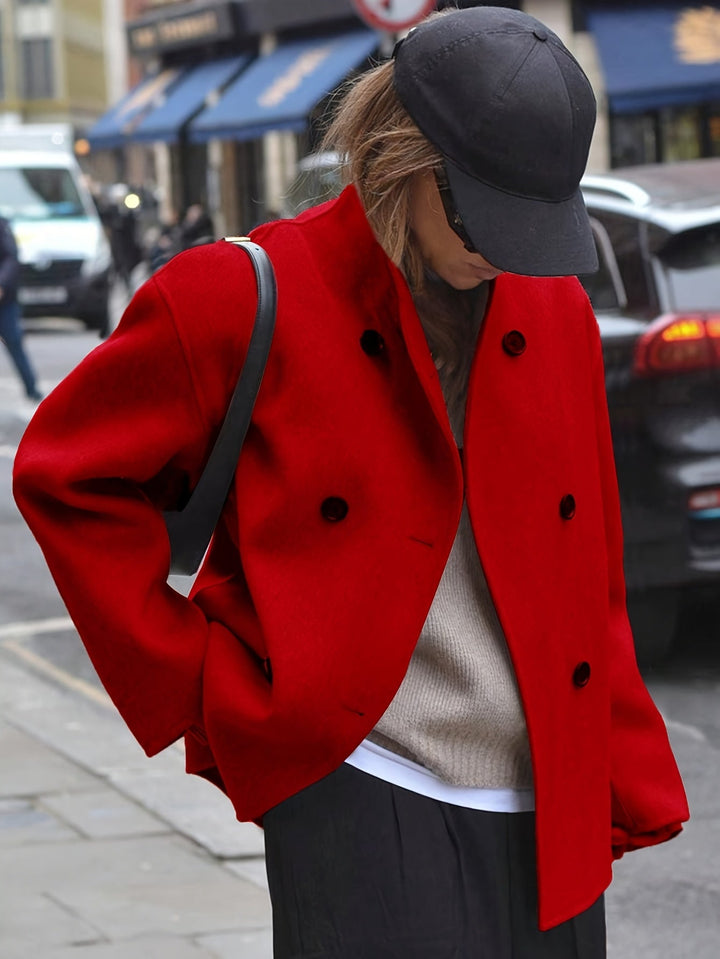 Deanne - Elegáns Kétsoros Bézs Kabát