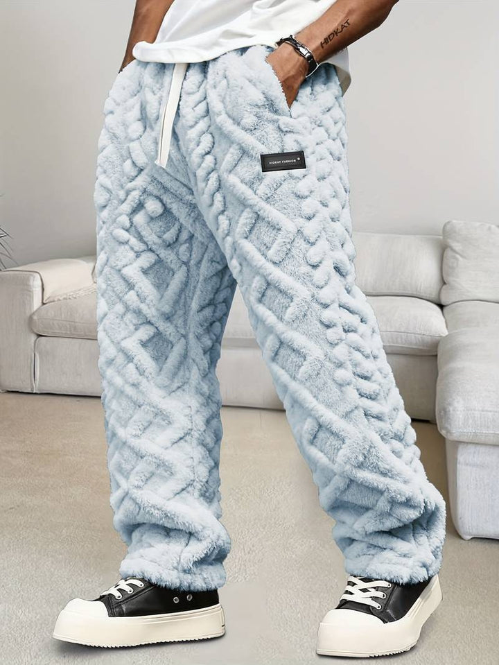 Zecharia - Geometrikus Mintás Nadrág Rugalmas Derékkal