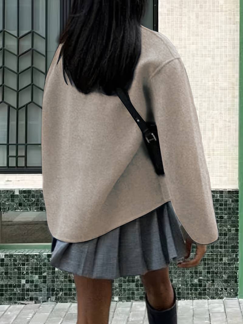 Deanne - Elegáns Kétsoros Bézs Kabát