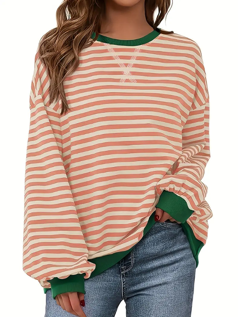 Nirina - Hosszú Ujjú Csíkos Nyomtatott Ing