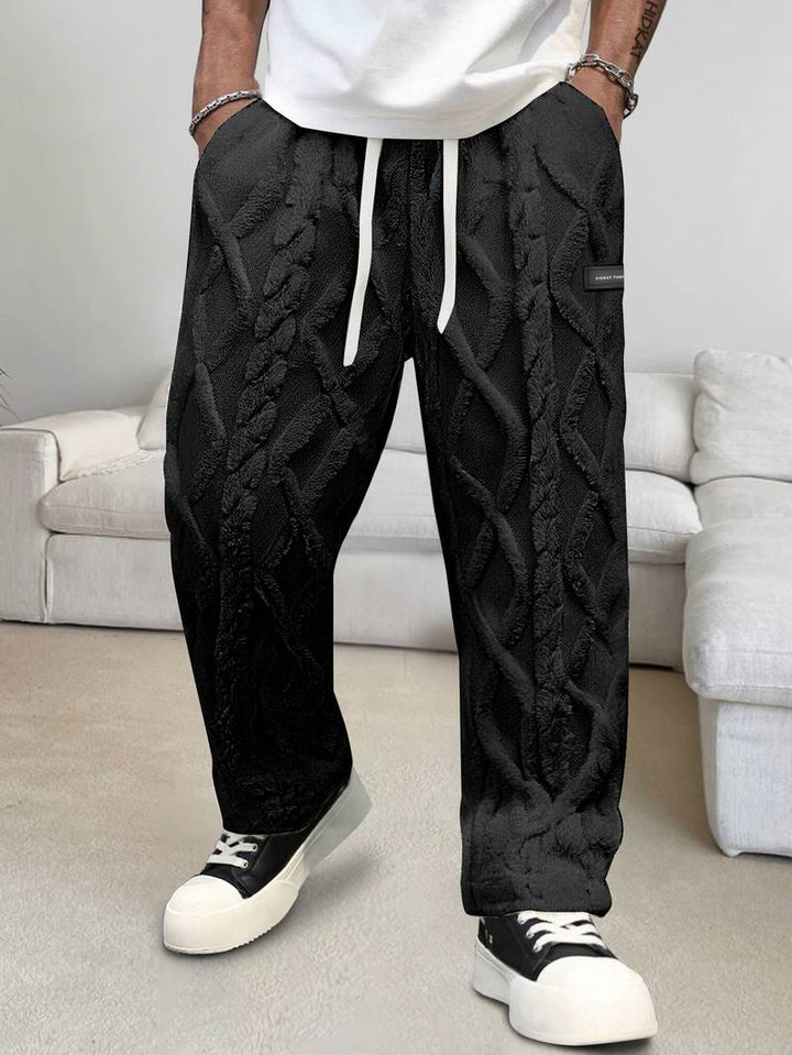 Zecharia - Geometrikus Mintás Nadrág Rugalmas Derékkal