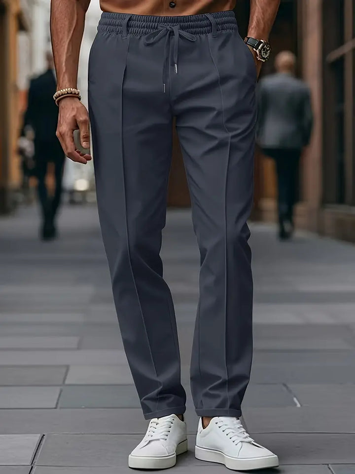 Crawford - Alkalmi Karcsúsított Nadrág Rugalmas Derékrésszel