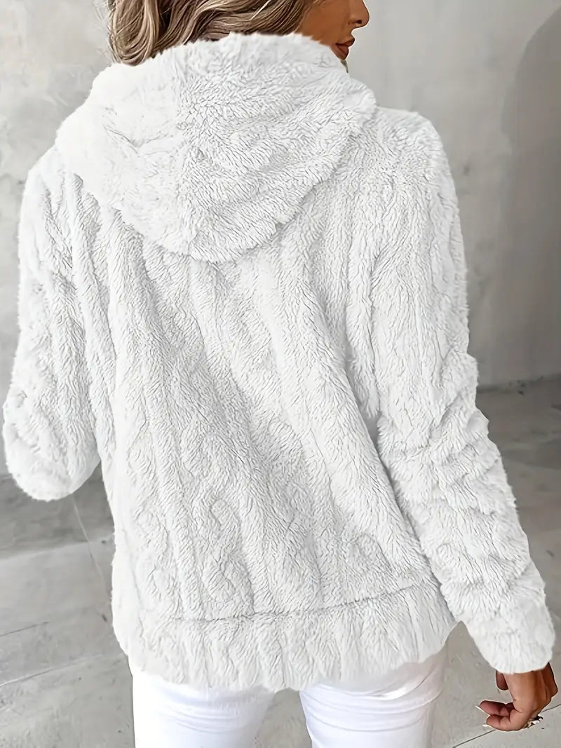 Ganka - Hosszú Ujjú Kapucnis Cipzár Pulóver