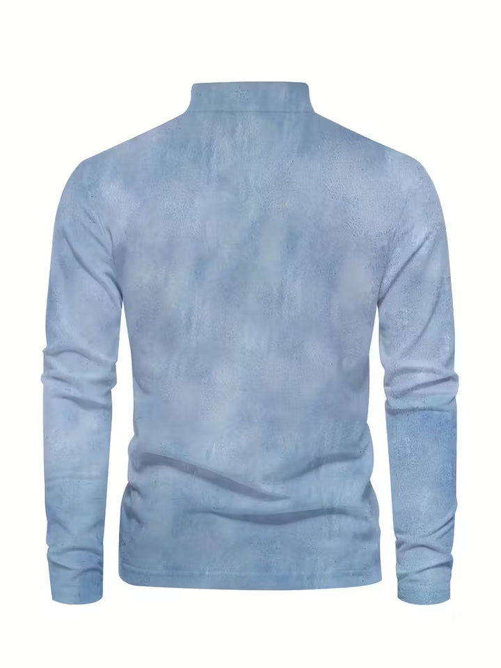 Giles - Stílusos 3D Vitorlás Nyomtatott Galléros Ing