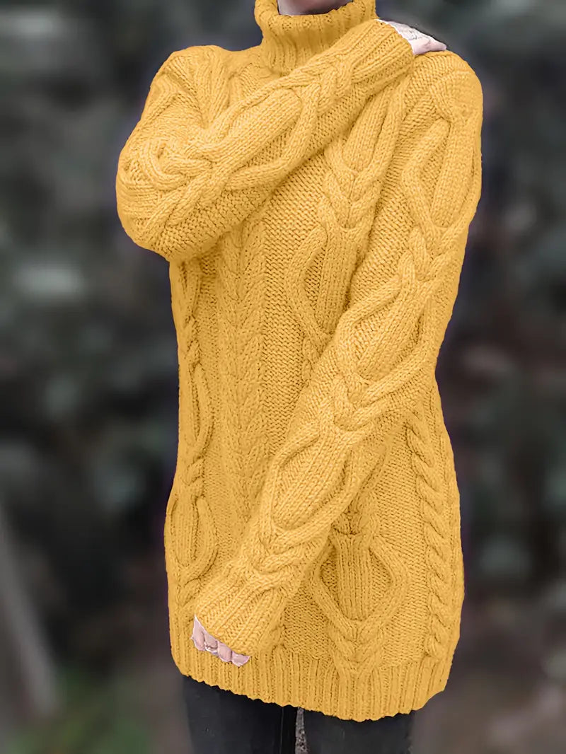 Narda - Vastag Kábel Kötött Garbó Ruha