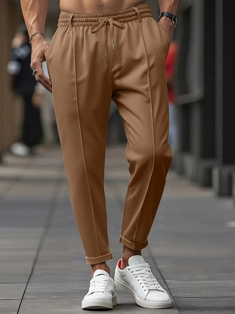 Crawford - Alkalmi Karcsúsított Nadrág Rugalmas Derékrésszel