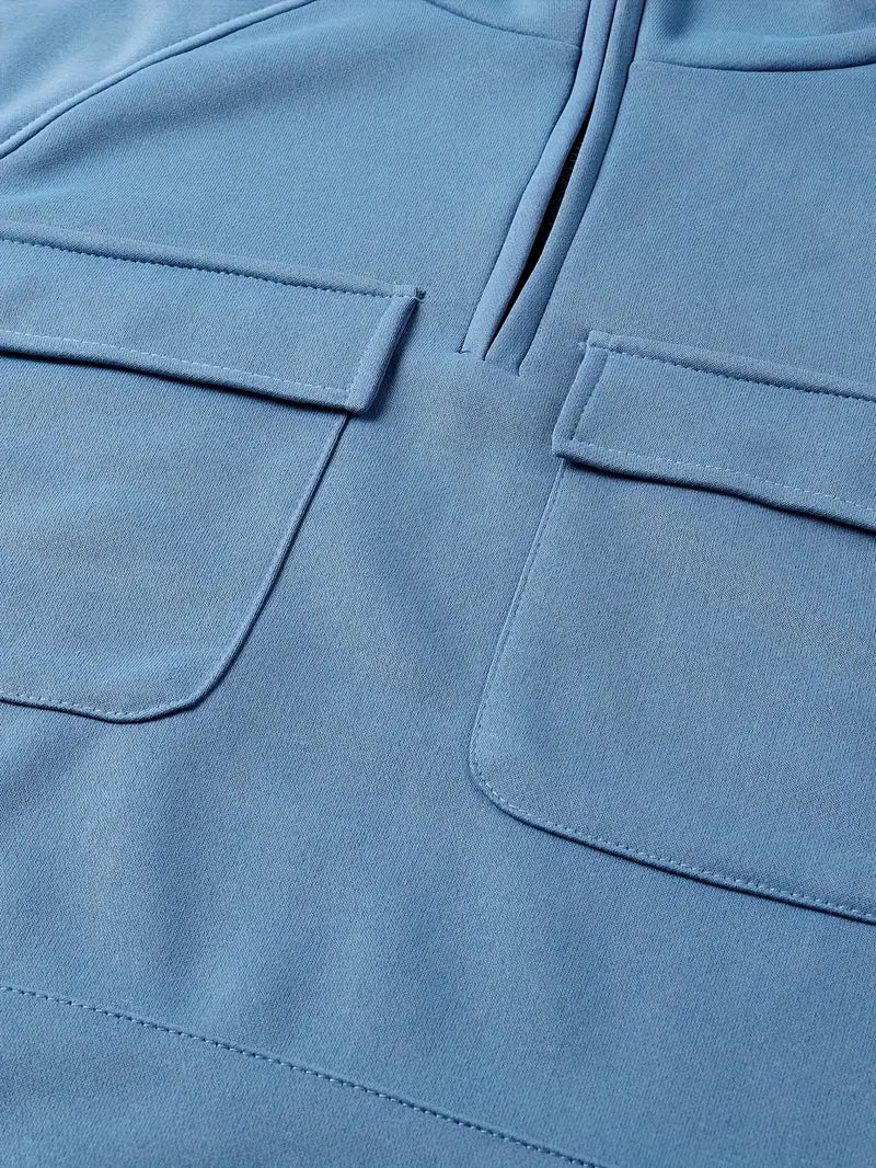 Bieber - Kényelmes, Több Zsebes Kapucnis Pulóver