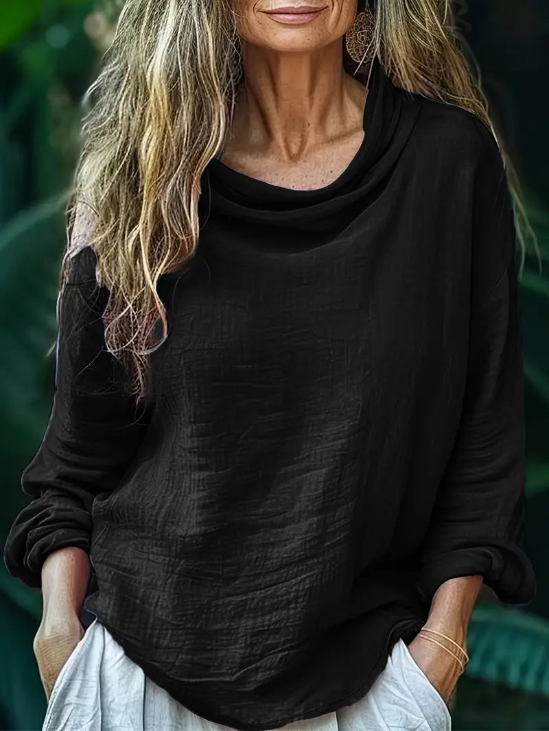 Hellen - Elegáns Hosszú Ujjú Blúz