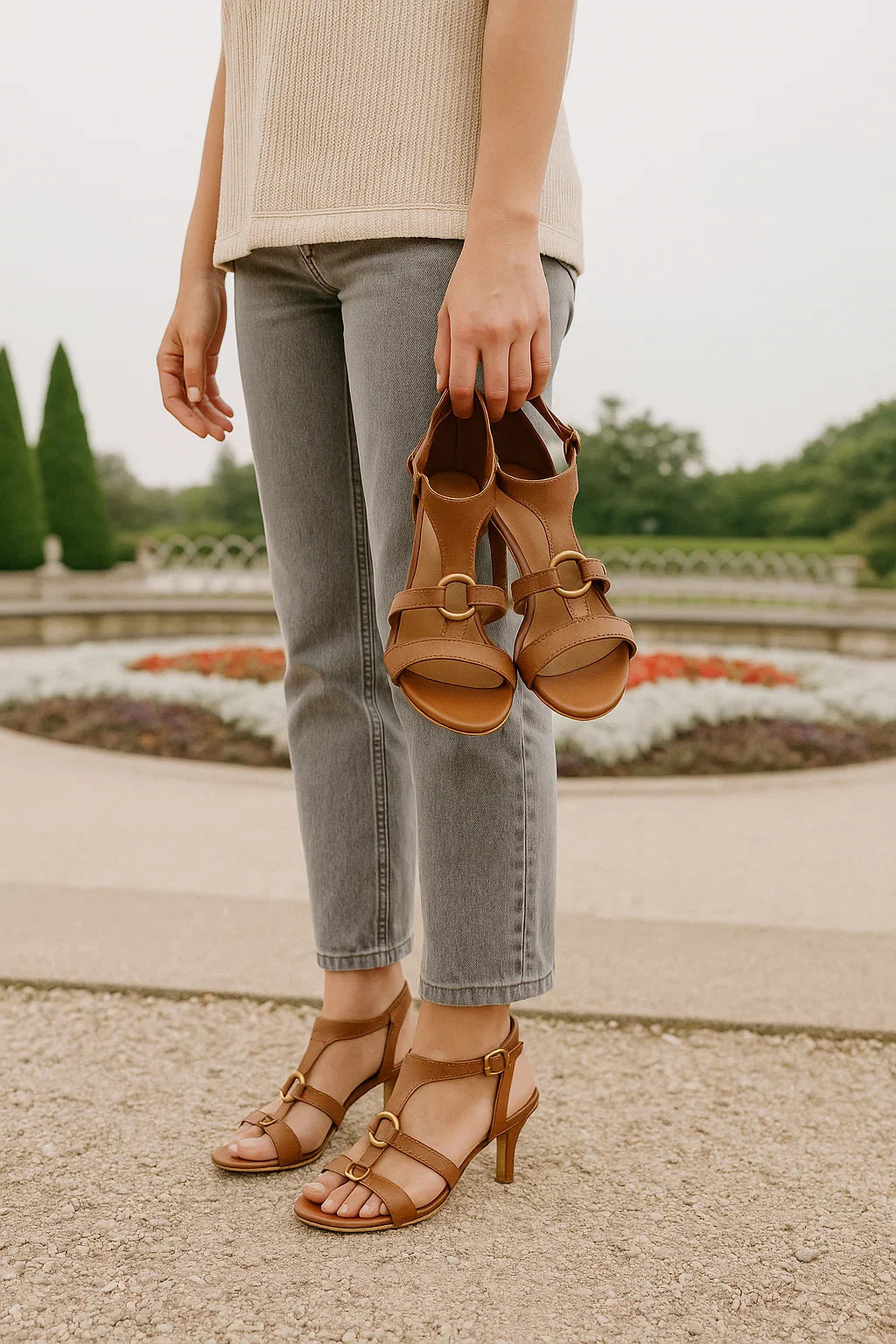 Terese – Magas Sarkú Szandál Pántos Csatral