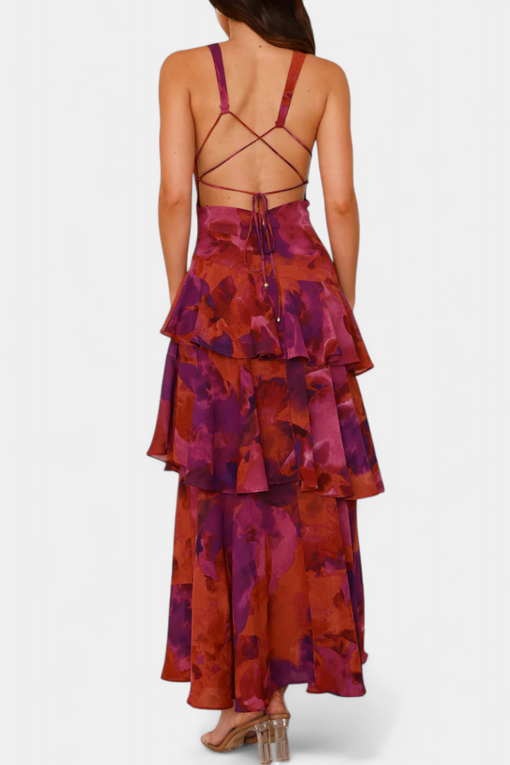 Kensie - Sifon Ruha V-Kivágással Es Lebegő Rétegekkel