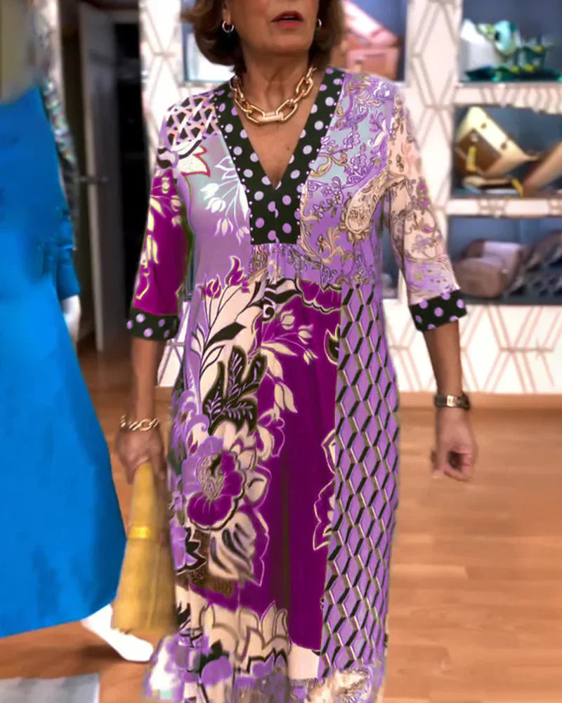 Charmaine - Elegáns Nyári Ruha V-Nyakkivágással