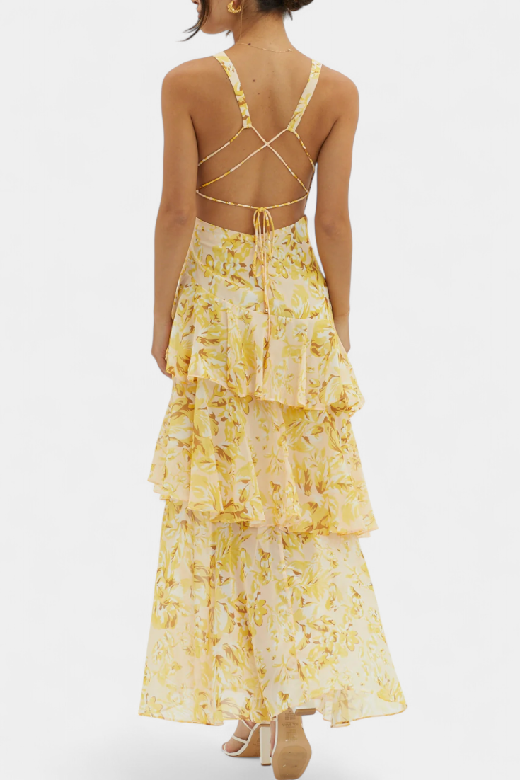 Kensie - Sifon Ruha V-Kivágással Es Lebegő Rétegekkel