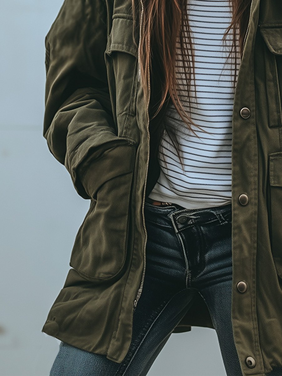 Naelani – szélálló kabát Kapucnival és Több Zsebbel