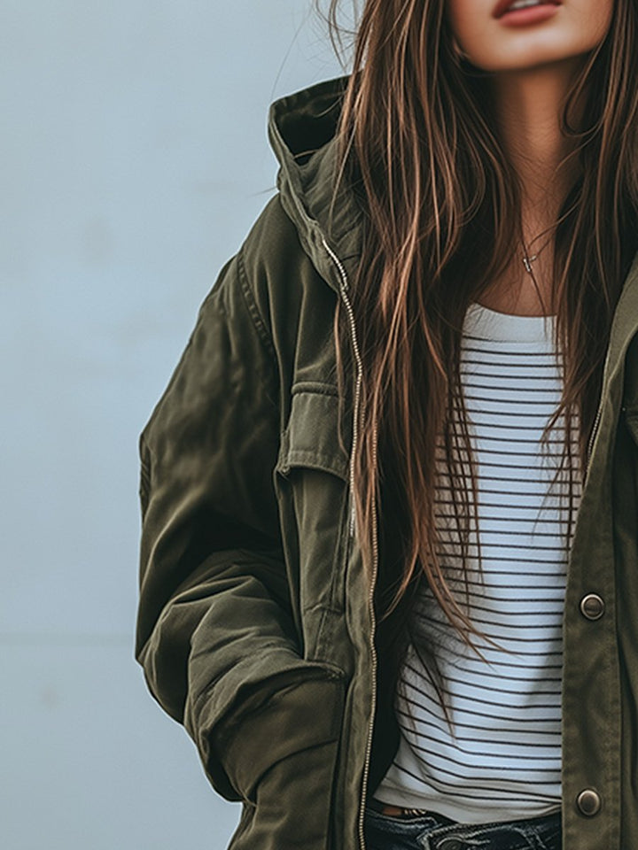 Naelani – szélálló kabát Kapucnival és Több Zsebbel