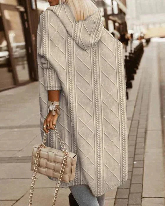 Cytheria - Hosszú, Kötött Kapucnis Kardigán