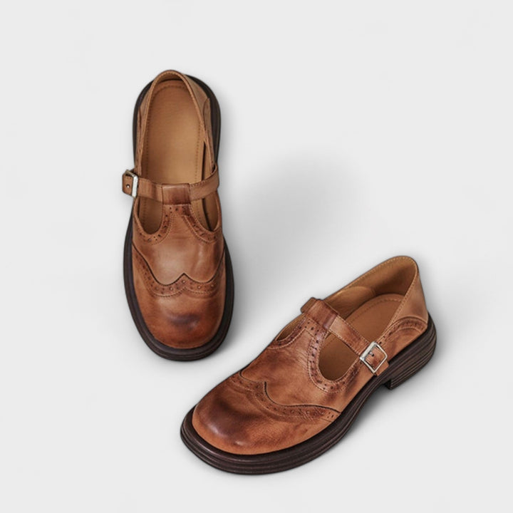 Janine - Bőr Mary Jane Cipő