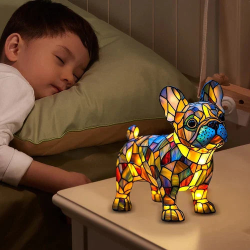 GlowHound - Üvegfestményes Kutyás Lámpa