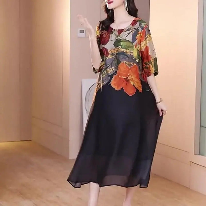 Debby – Elegáns Virágmintás Ruha